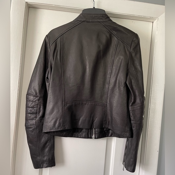 Banana Republic Black Leather Jacket - Picture 2 of 5